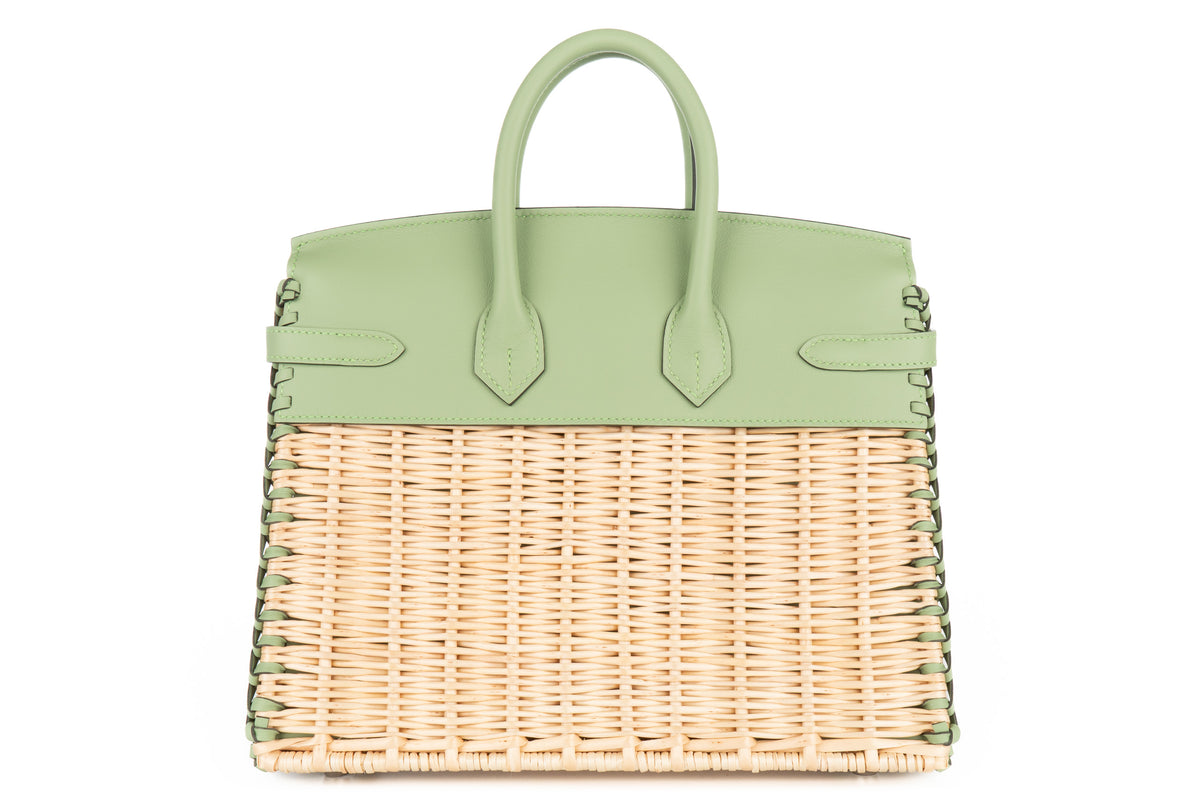 Hermès Birkin 25 Picnic Vert Criquet Swift Palladium Hardware - view 3