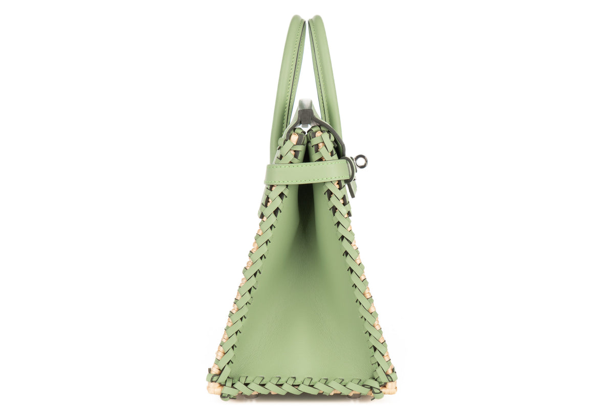 Hermès Birkin 25 Picnic Vert Criquet Swift Palladium Hardware - view 5