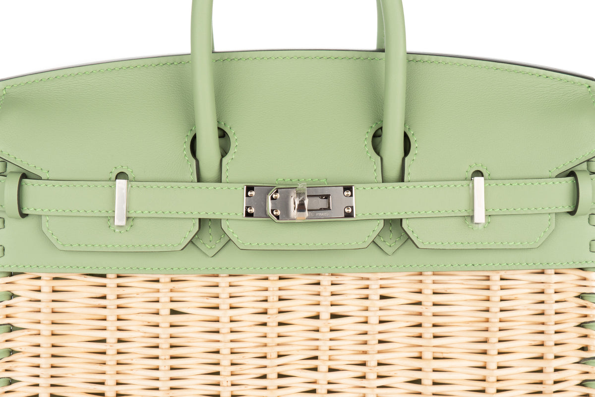 Hermès Birkin 25 Picnic Vert Criquet Swift Palladium Hardware - view 7