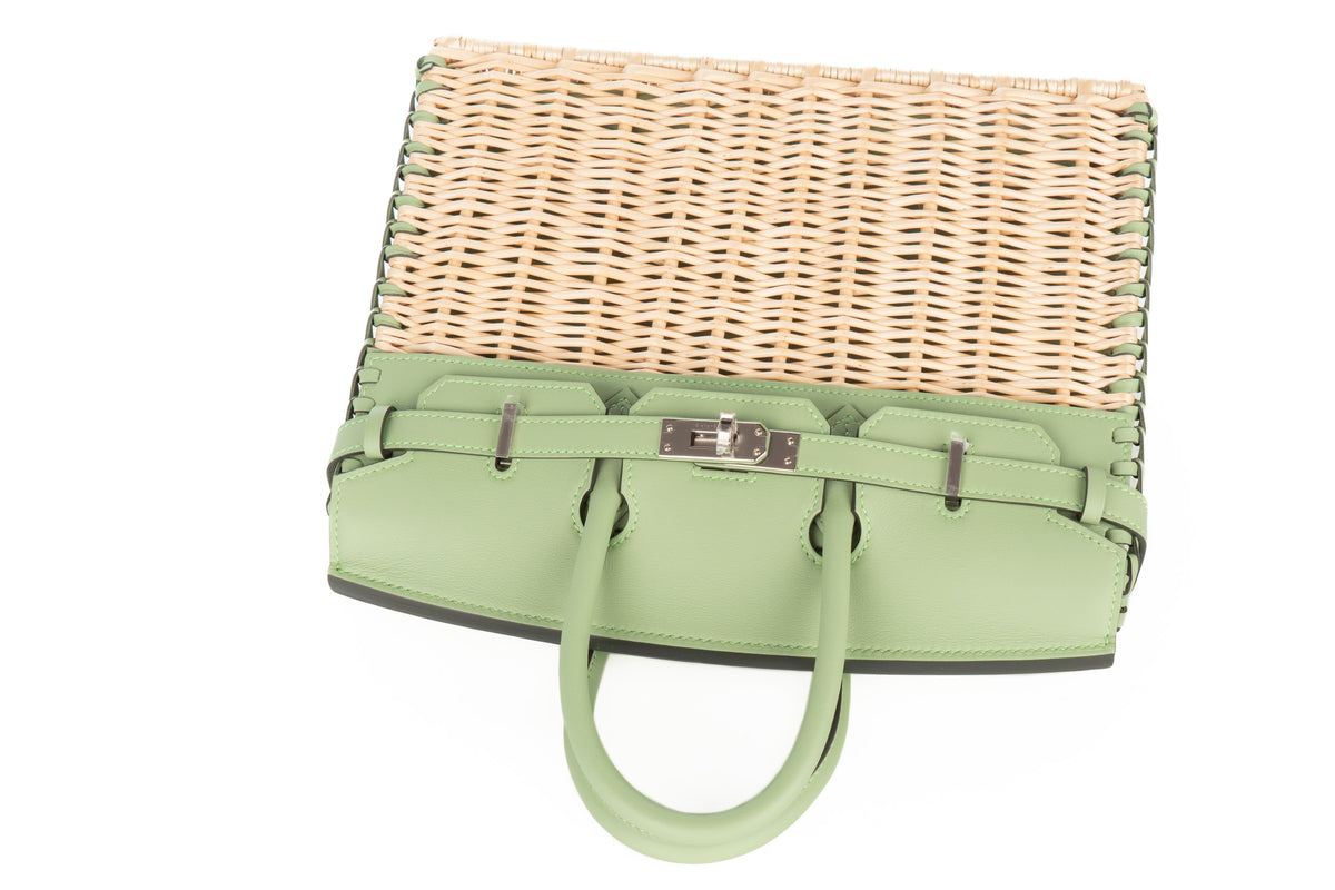 Hermès Birkin 25 Picnic Vert Criquet Swift Palladium Hardware - view 8