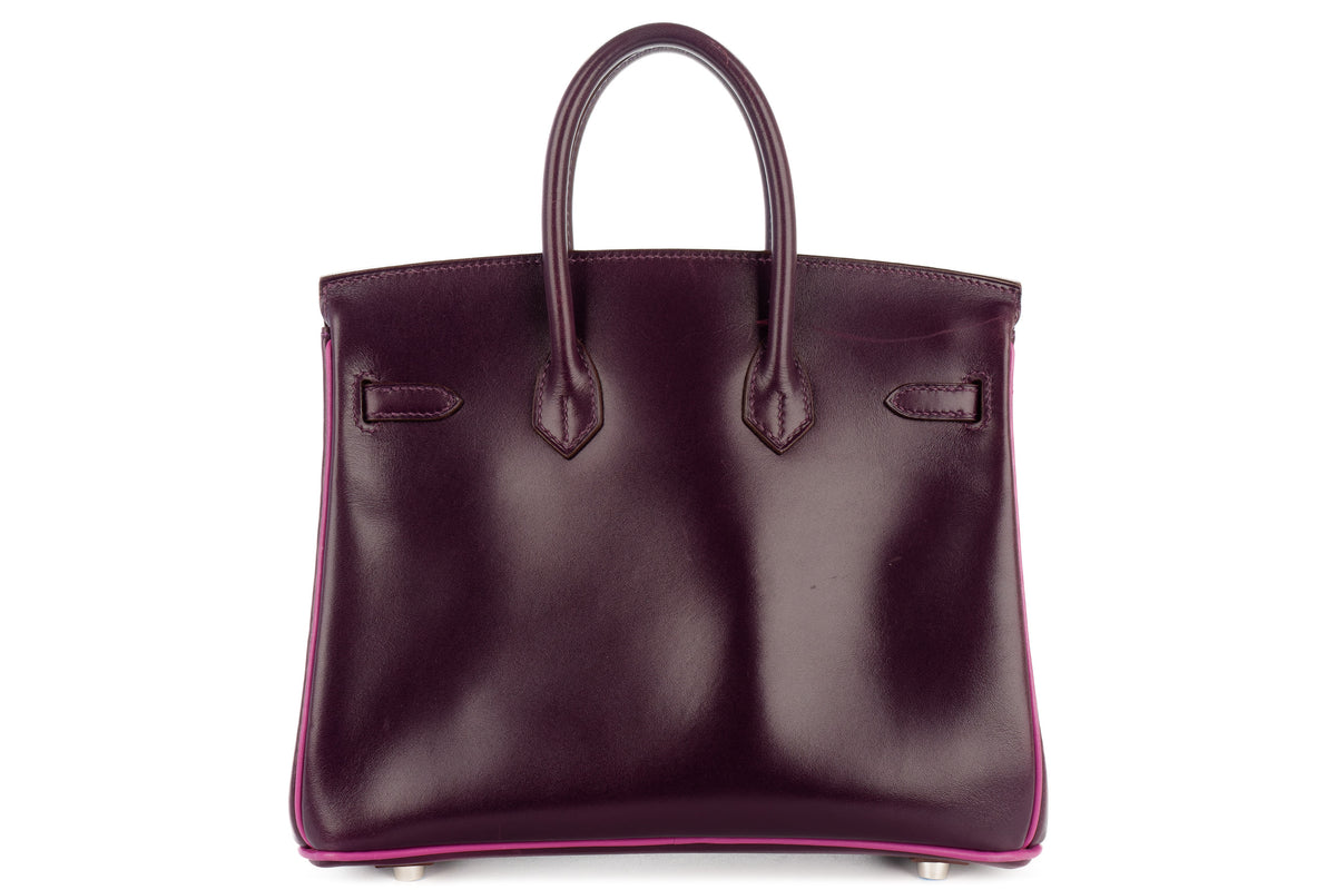 Hermès Birkin 25 Raisin/Cyclamen Box Palladium Hardware - view 3