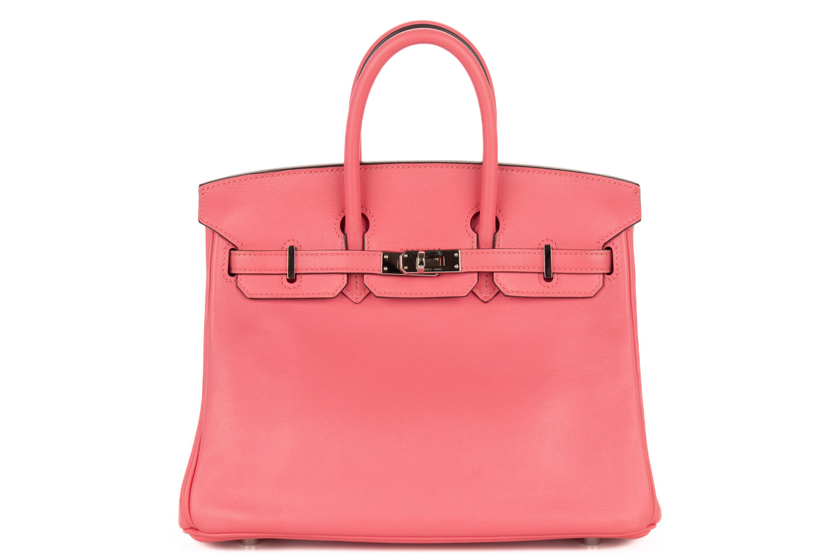 Hermès Birkin 25 Rose Azalee Swift Palladium Hardware - view 1