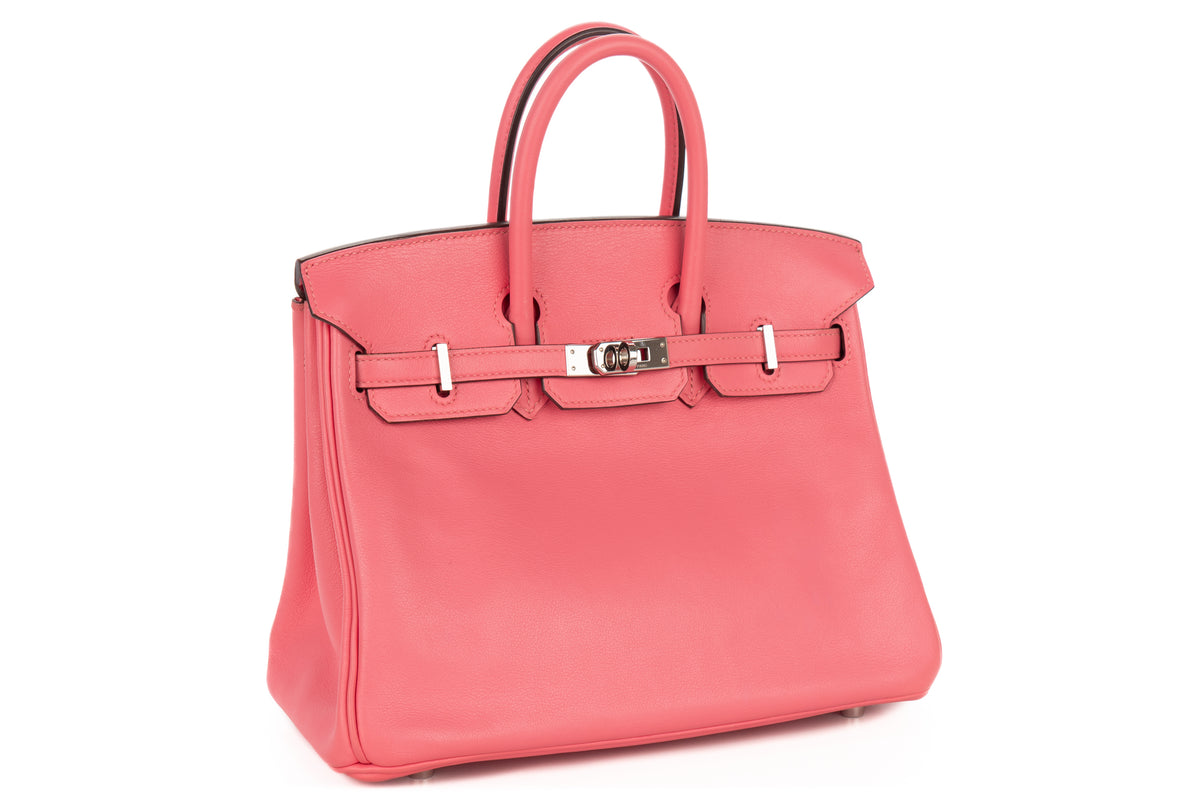 Hermès Birkin 25 Rose Azalee Swift Palladium Hardware - view 2