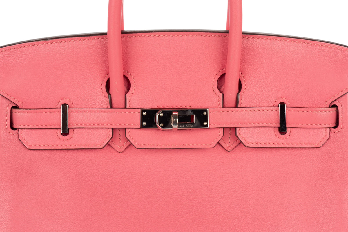 Hermès Birkin 25 Rose Azalee Swift Palladium Hardware - view 7