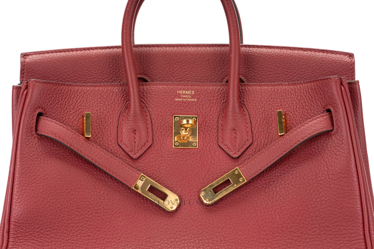 Hermès Birkin 25 Rouge Grenat Togo Gold Hardware - view 10