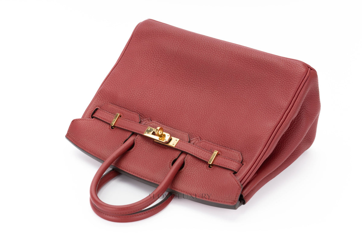 Hermès Birkin 25 Rouge Grenat Togo Gold Hardware - view 8