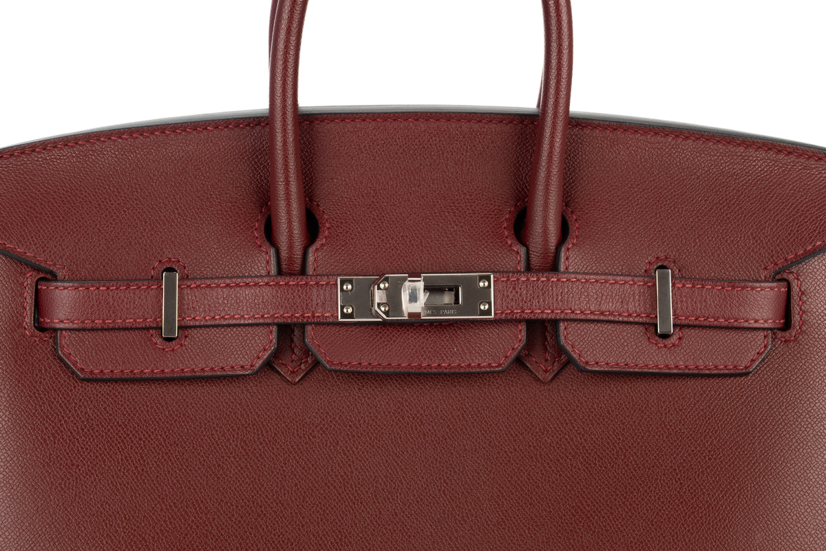 Hermès Birkin 25 Rouge H Madame Sellier Palladium Hardware - view 7