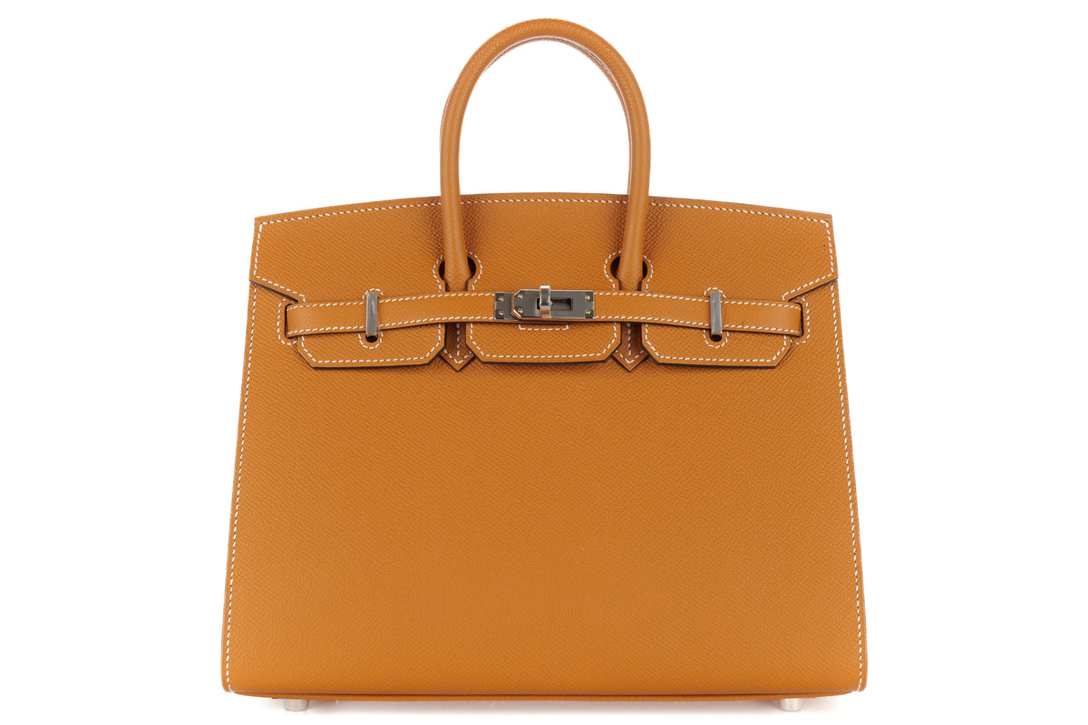 Hermès Birkin 25 Toffee Epsom Sellier Palladium Hardware - view 1