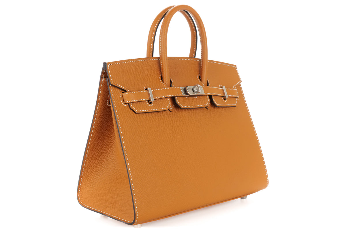 Hermès Birkin 25 Toffee Epsom Sellier Palladium Hardware - view 2