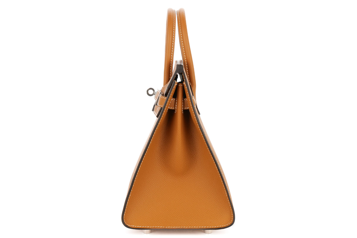 Hermès Birkin 25 Toffee Epsom Sellier Palladium Hardware - view 4