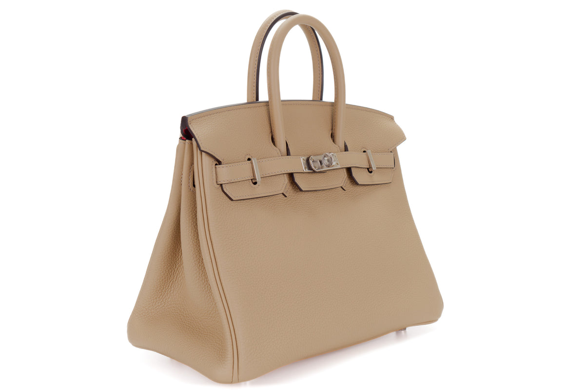 Hermès Birkin 25 Trench Verso Bougainvillier Togo Palladium Hardware - view 2