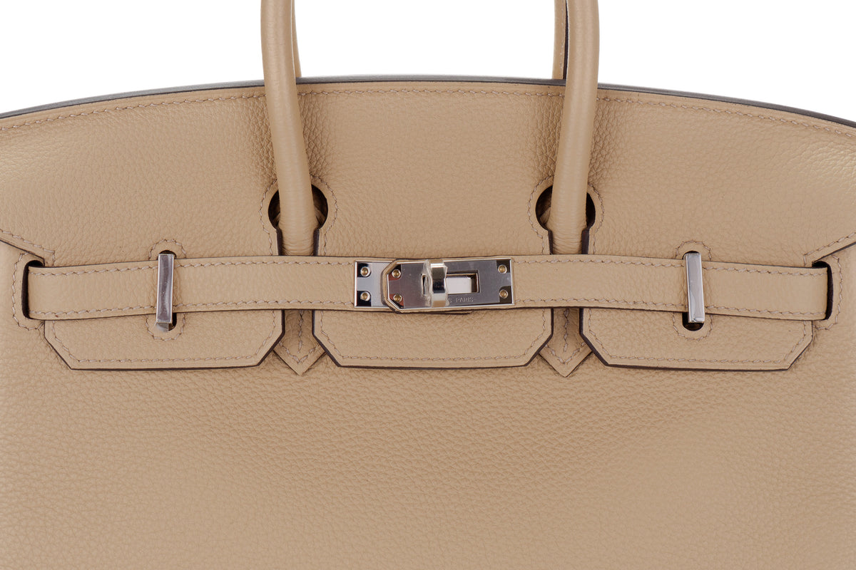 Hermès Birkin 25 Trench Verso Bougainvillier Togo Palladium Hardware - view 7