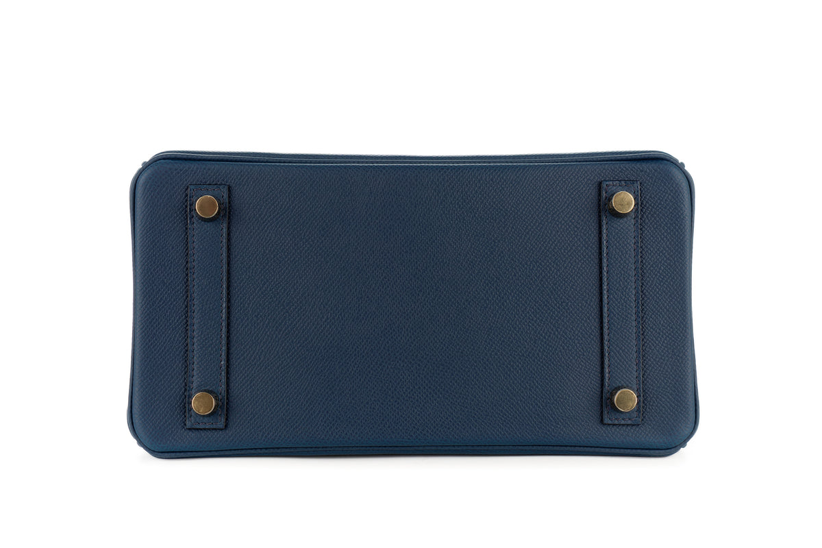 Hermès Birkin 25 Tri Color Bleu de Prusse, Indigo, Noir Epsom Gold Hardware - view 6