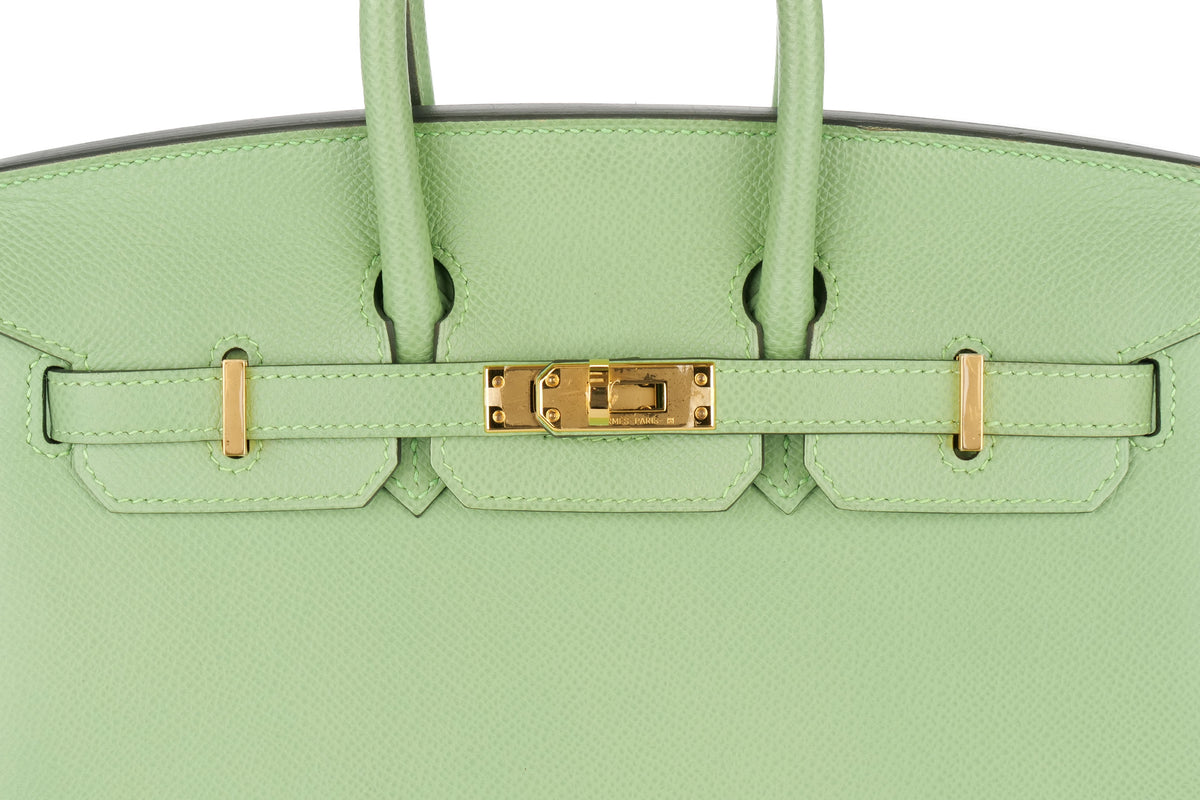 Hermès Birkin 25 Vert Criquet Epsom Sellier Gold Hardware - view 7