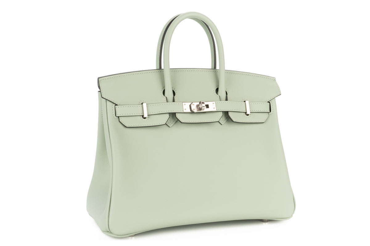 Hermès Birkin 25 Vert D'eau Swift Palladium Hardware - view 2