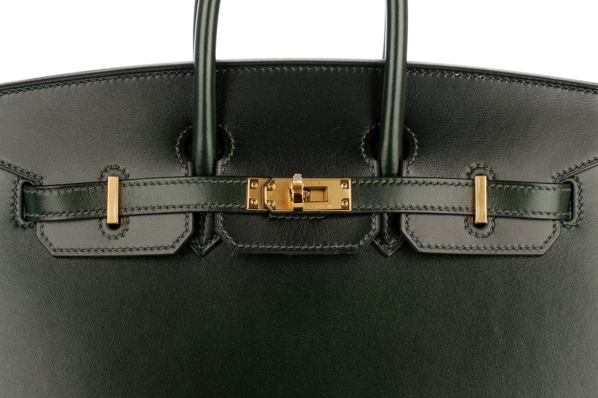 Hermès Birkin 25 Vert Fonce Box Leather Gold Hardware - view 7