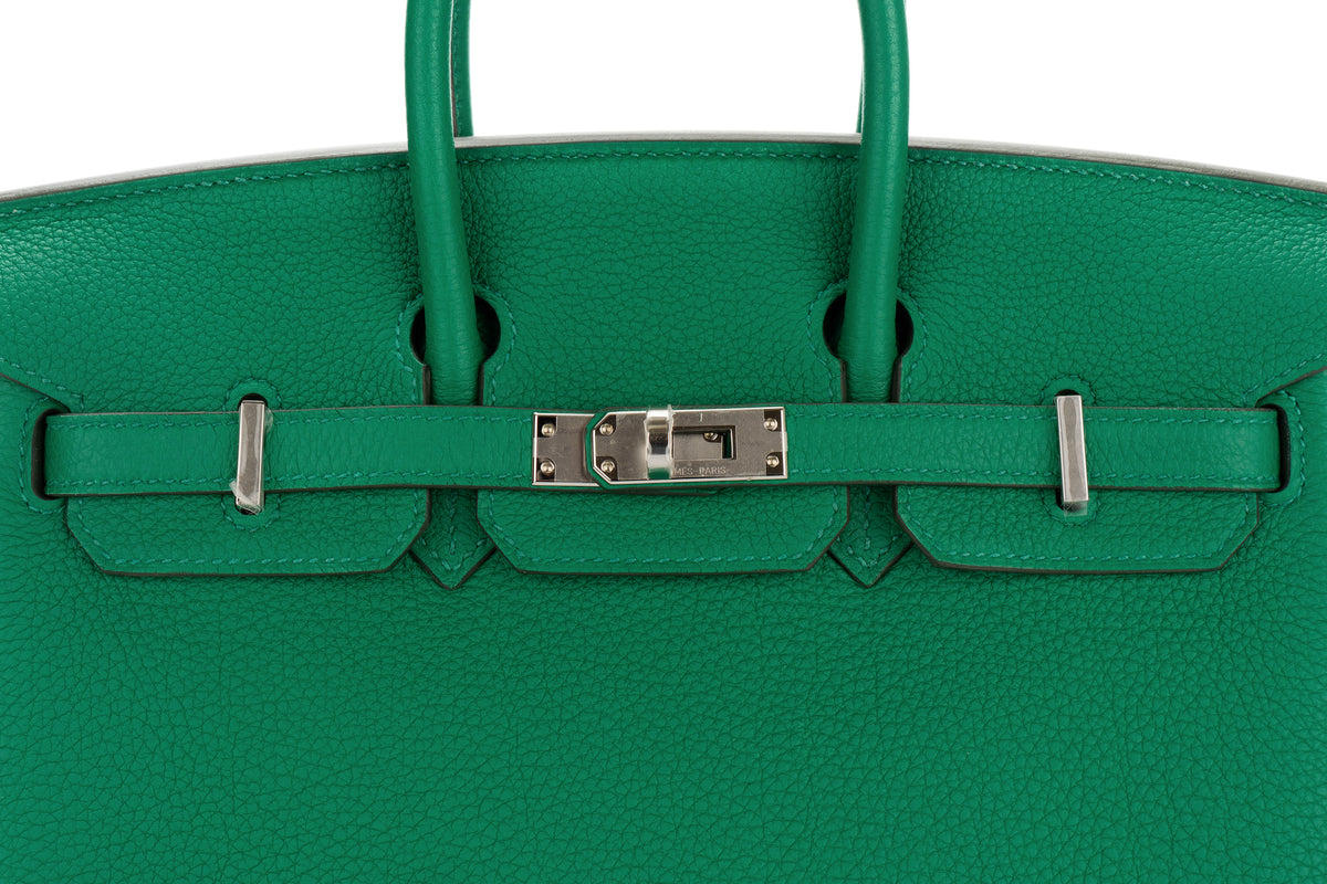 Hermès Birkin 25 Vert Vertigo Togo Palladium Hardware - view 7