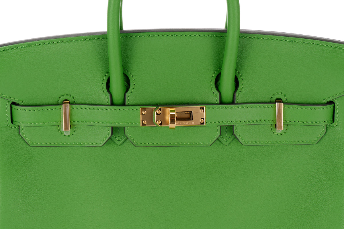 Hermès Birkin 25 Vert Yucca Swift Gold Hardware - view 7