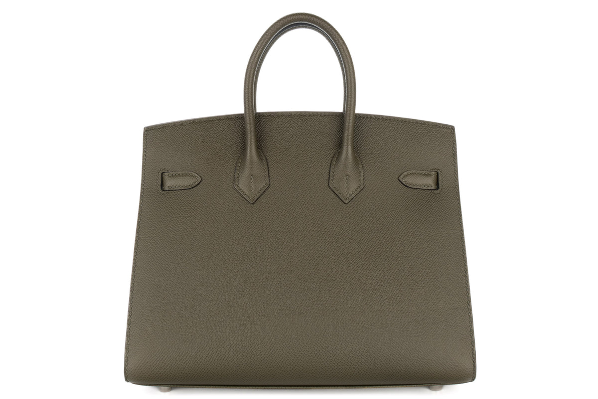 Hermès Birkin 25 Vert de Gris Epsom Sellier Palladium Hardware - view 3