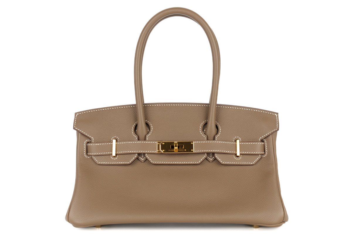 Hermès Shoulder Birkin 29 Etoupe Evercolor Gold Hardware - view 1
