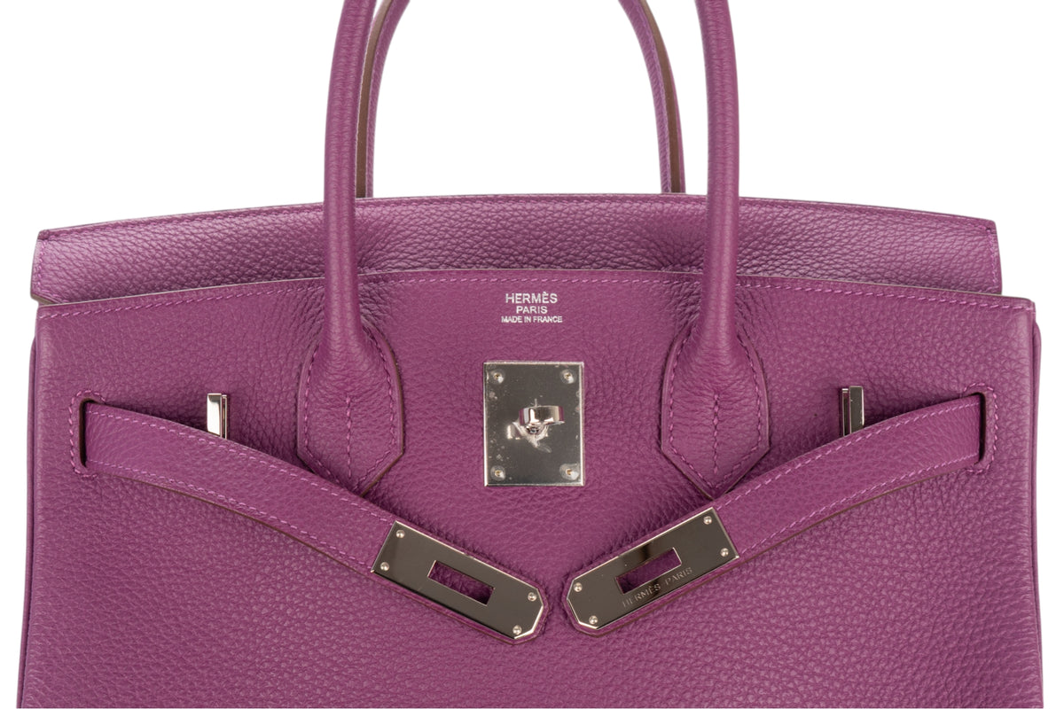 Hermès Birkin 30 Anemone Togo Palladium Hardware - view 9