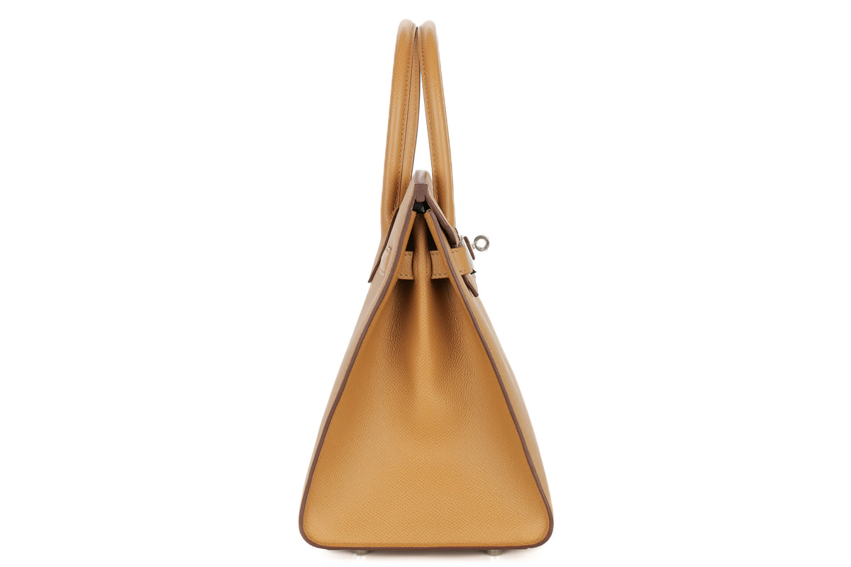 Hermès Birkin 30 Biscuit Epsom Sellier Palladium Hardware - view 5