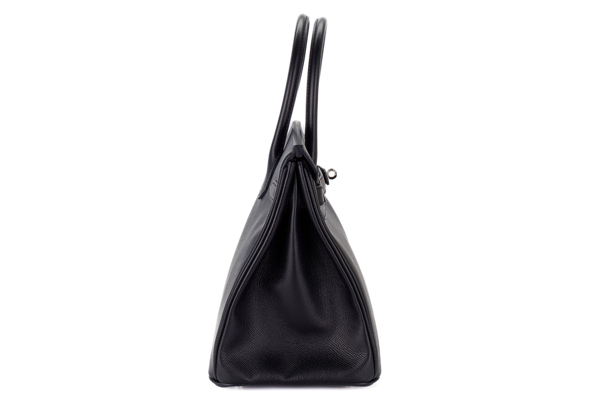 Hermès Birkin 30 Black Epsom Palladium Hardware - view 5