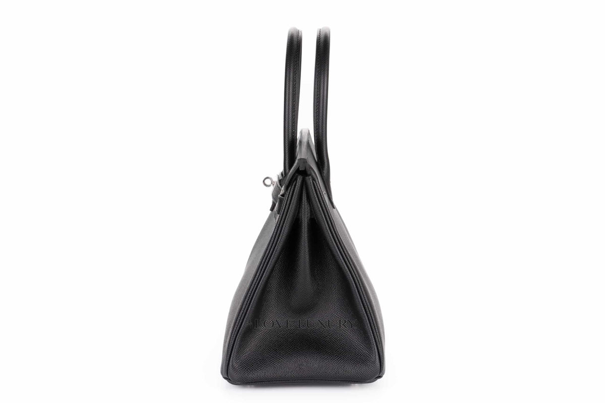 Hermès Birkin 30 Black Epsom Palladium Hardware - view 4