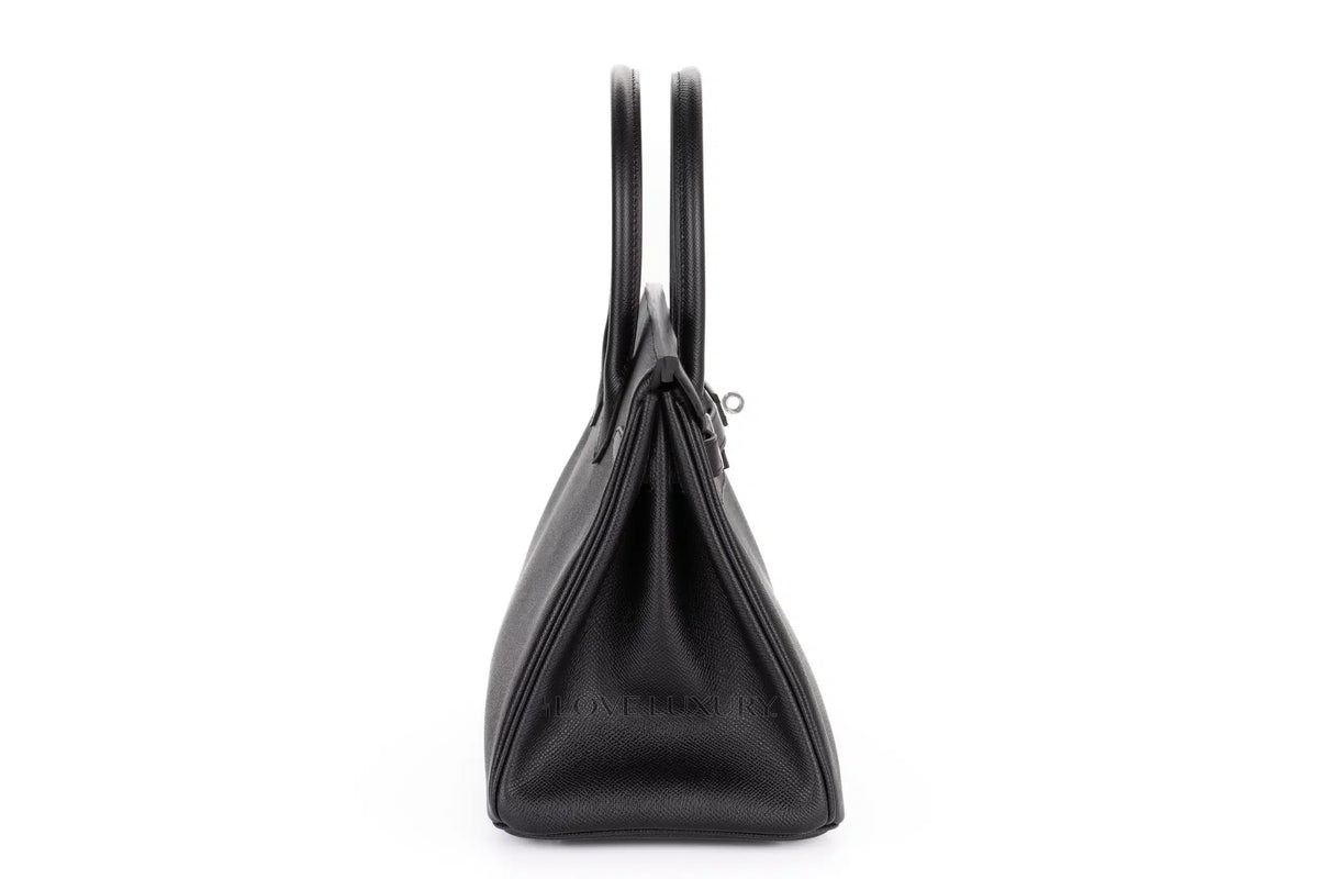Hermès Birkin 30 Black Epsom Palladium Hardware - view 5