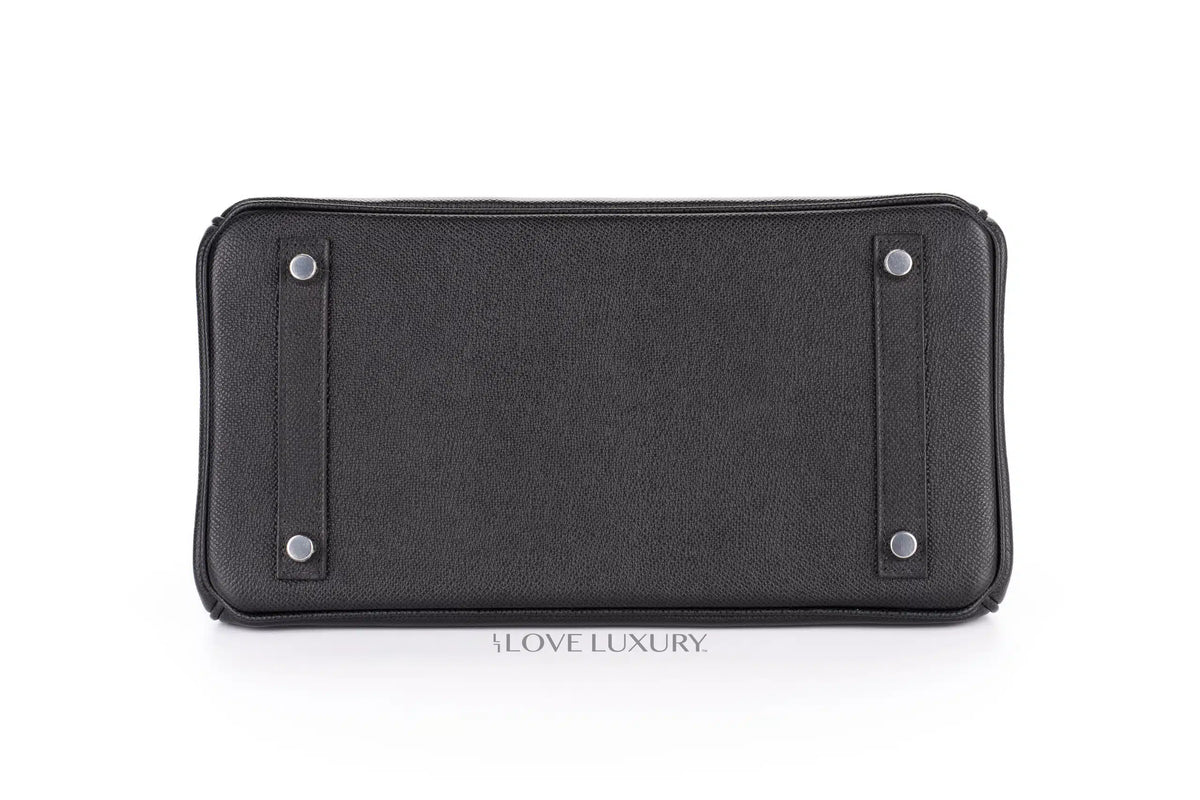 Hermès Birkin 30 Black Epsom Palladium Hardware - view 6