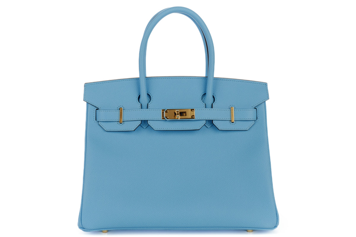 Hermès Birkin 30 Bleu Celeste Epsom Gold Hardware - view 1
