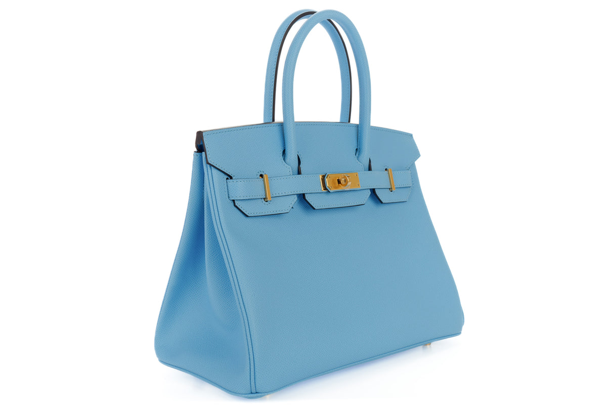 Hermès Birkin 30 Bleu Celeste Epsom Gold Hardware - view 2