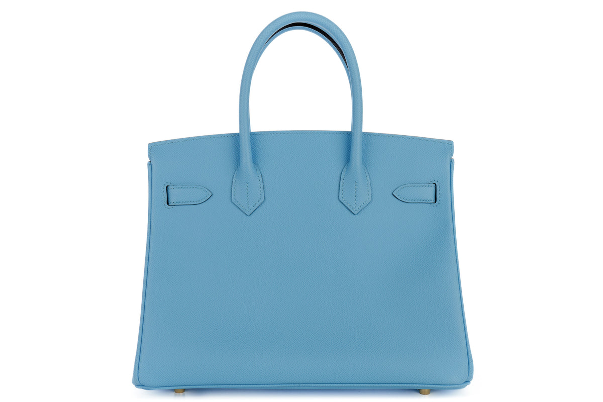 Hermès Birkin 30 Bleu Celeste Epsom Gold Hardware - view 3