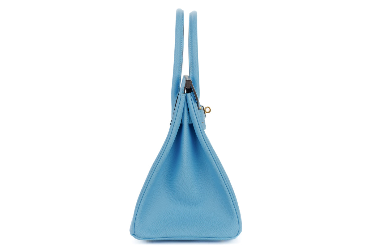 Hermès Birkin 30 Bleu Celeste Epsom Gold Hardware - view 5