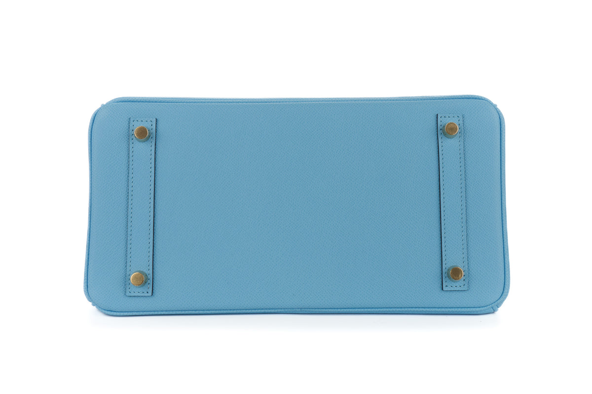 Hermès Birkin 30 Bleu Celeste Epsom Gold Hardware - view 6
