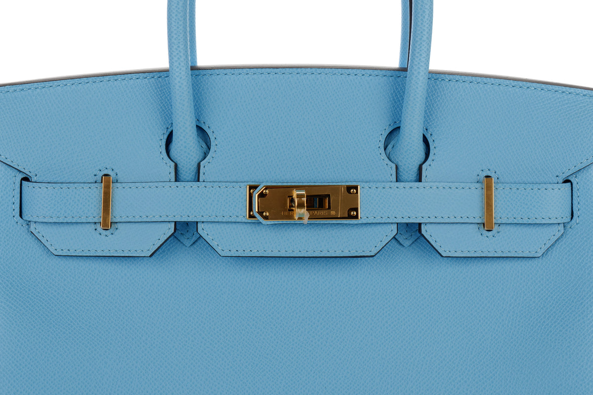 Hermès Birkin 30 Bleu Celeste Epsom Gold Hardware - view 7
