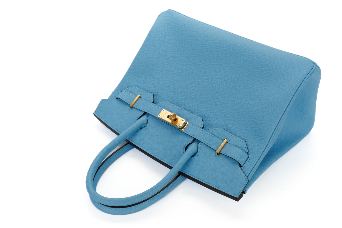 Hermès Birkin 30 Bleu Celeste Epsom Gold Hardware - view 8