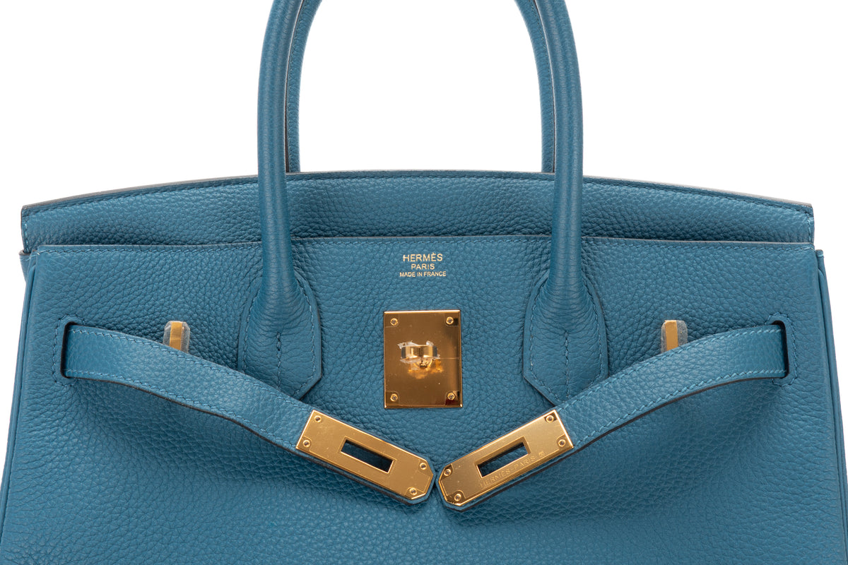 Hermès Birkin 30 Bleu Cobalt Togo Gold Hardware - view 9
