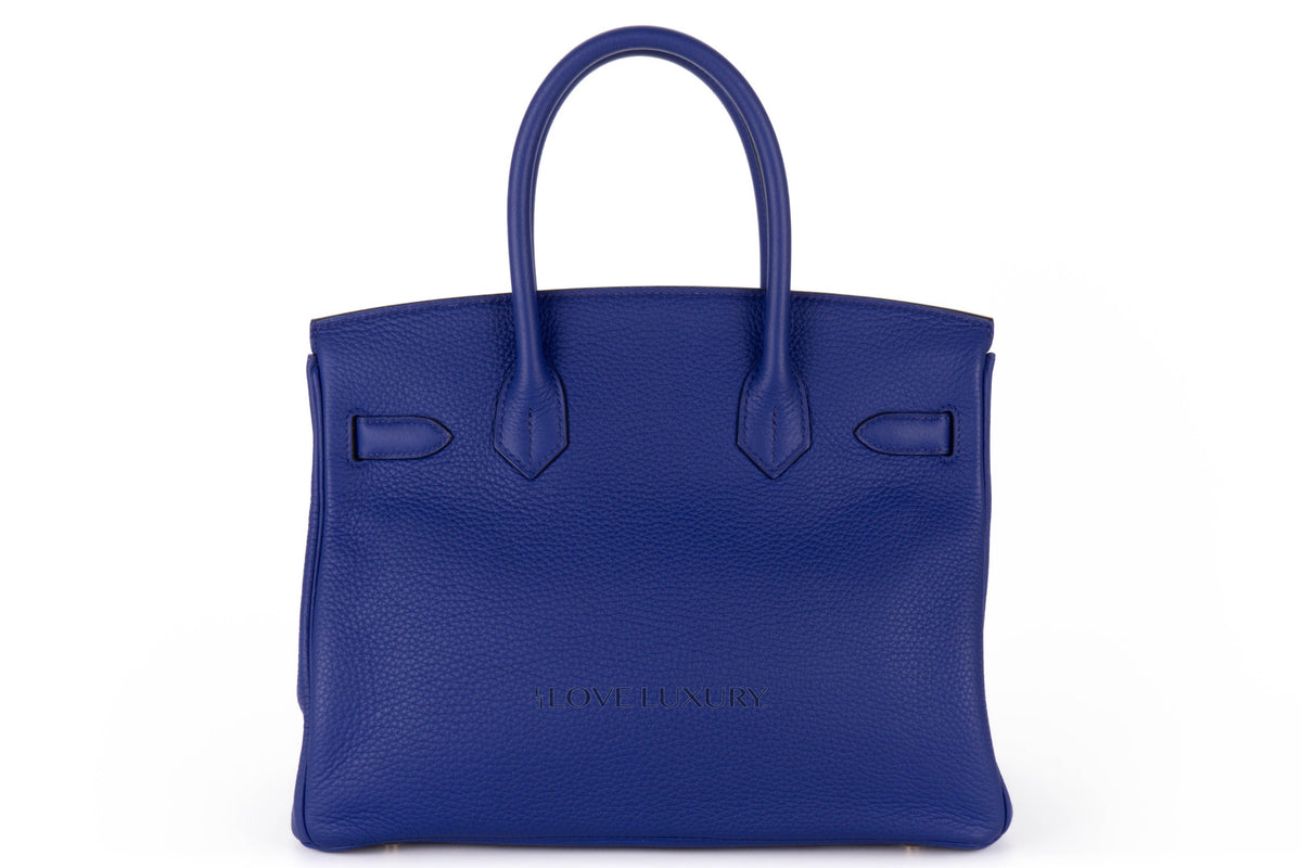Hermès Birkin 30 Bleu Electrique Togo Gold Hardware - view 3
