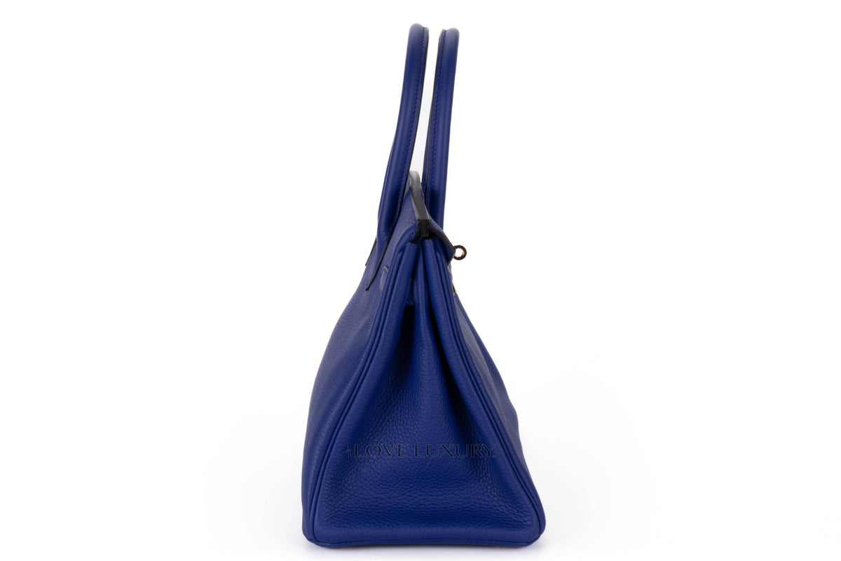 Hermès Birkin 30 Bleu Electrique Togo Gold Hardware - view 5