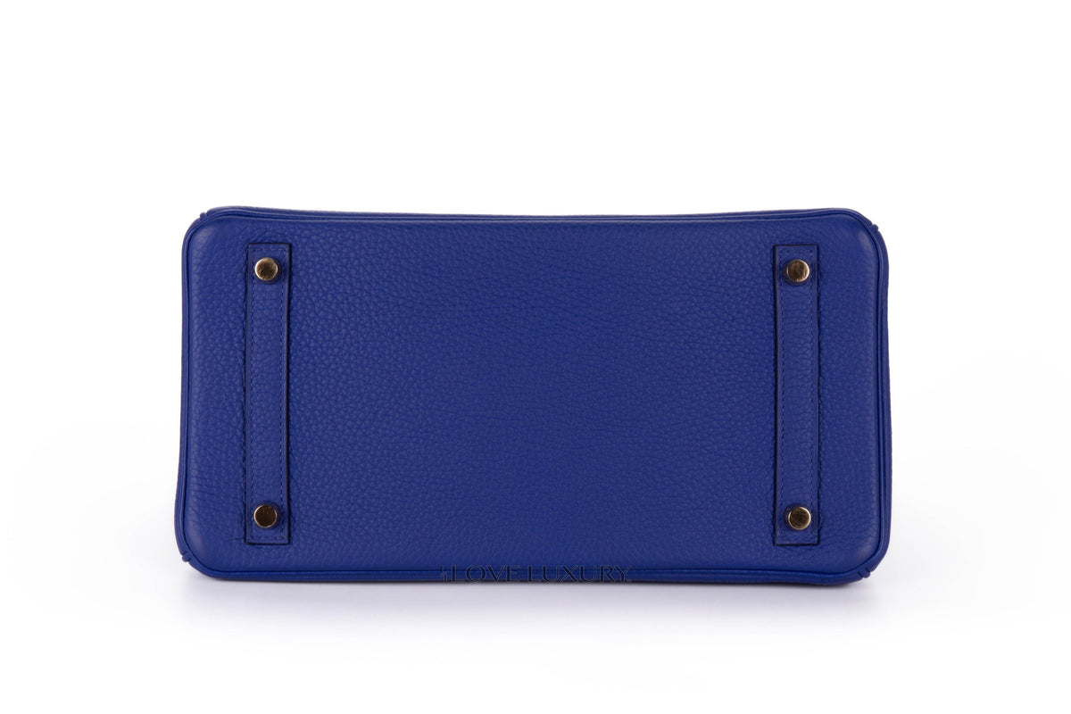 Hermès Birkin 30 Bleu Electrique Togo Gold Hardware - view 6