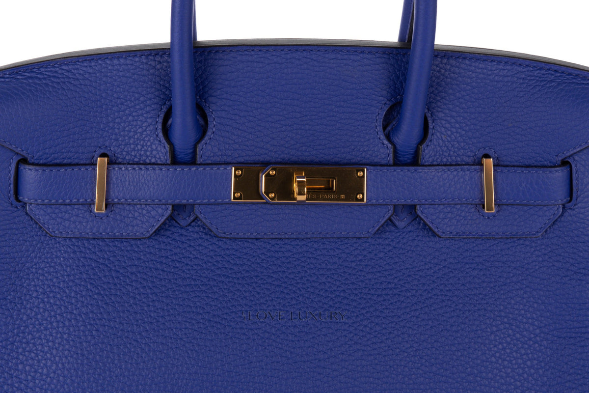Hermès Birkin 30 Bleu Electrique Togo Gold Hardware - view 7