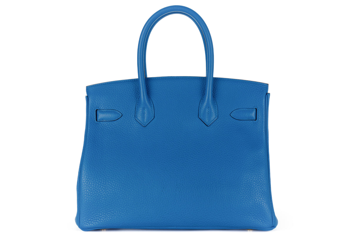Hermès Birkin 30 Bleu Hydra Clemence Gold Hardware - view 3