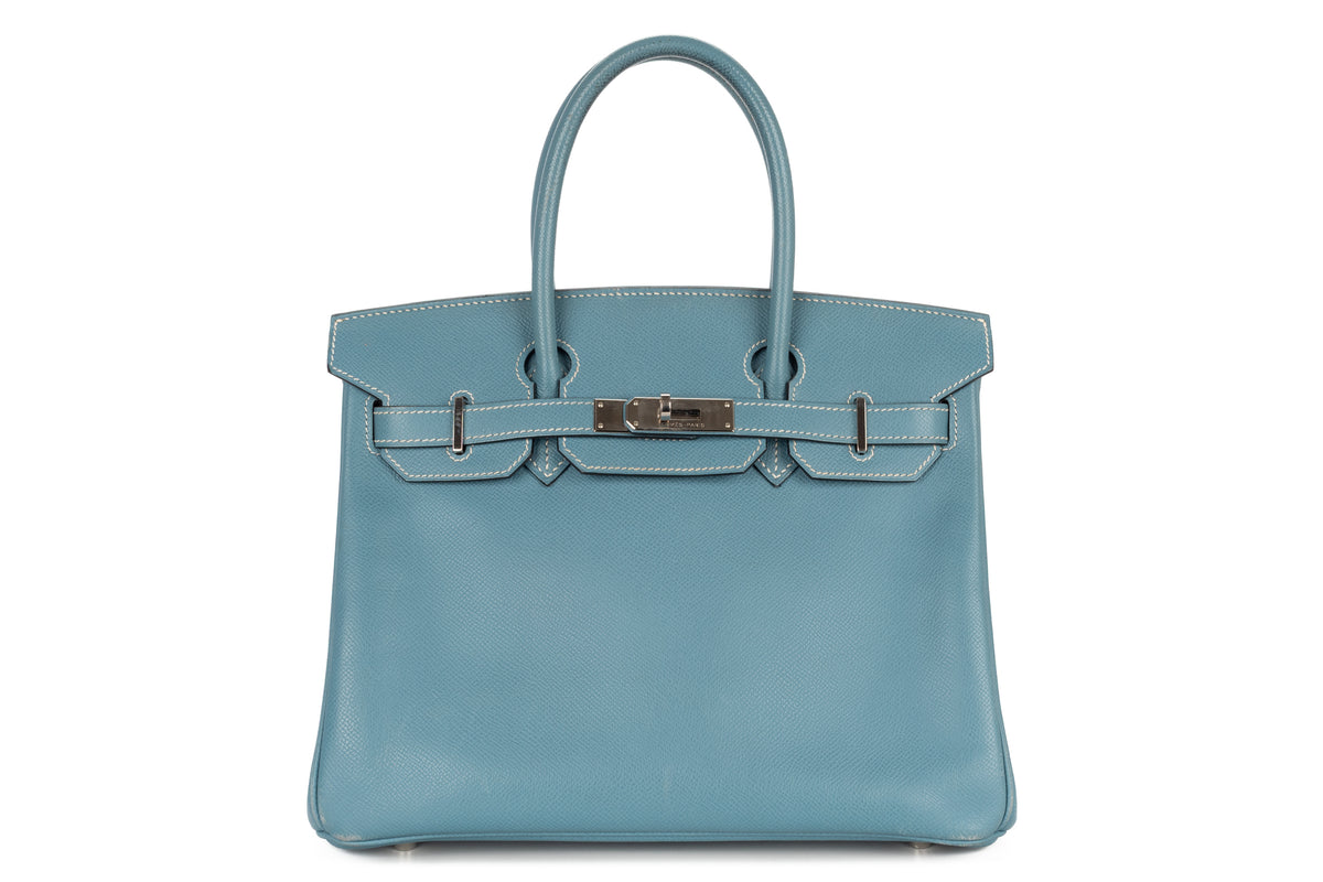 Hermès Birkin 30 Bleu Jean Epsom Retourne Palladium Hardware - view 1