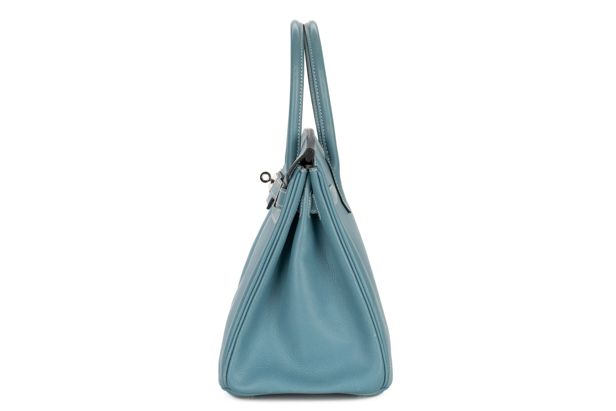 Hermès Birkin 30 Bleu Jean Epsom Retourne Palladium Hardware - view 4
