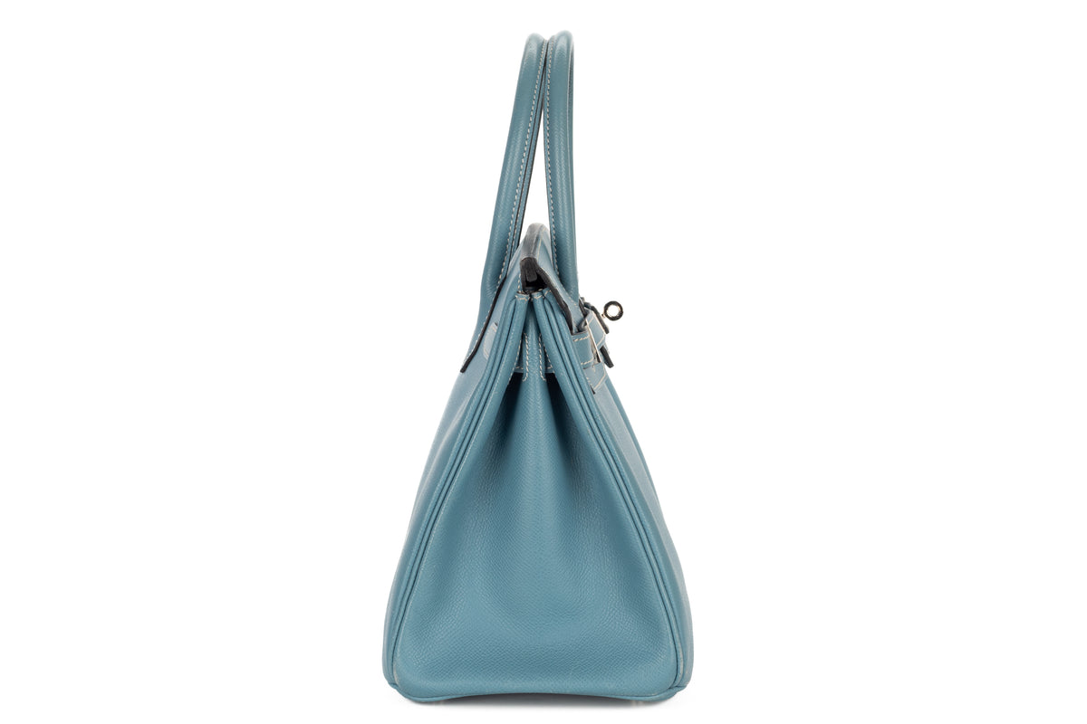 Hermès Birkin 30 Bleu Jean Epsom Retourne Palladium Hardware - view 5