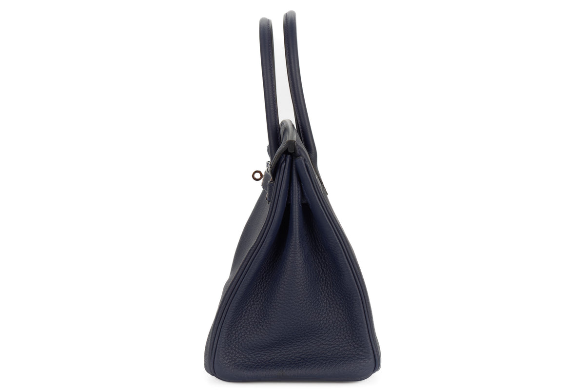 Hermès Birkin 30 Bleu Nuit Togo Palladium Hardware - view 4