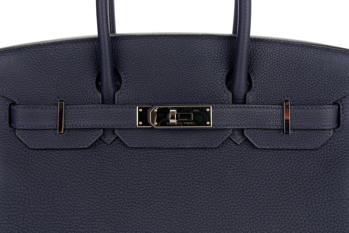 Hermès Birkin 30 Bleu Nuit Togo Palladium Hardware - view 7