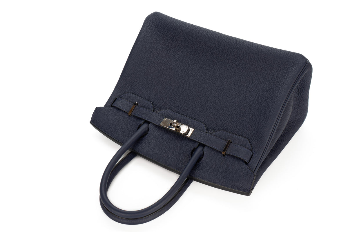 Hermès Birkin 30 Bleu Nuit Togo Palladium Hardware - view 8