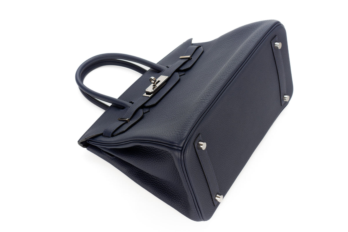 Hermès Birkin 30 Bleu Nuit Togo Palladium Hardware - view 9